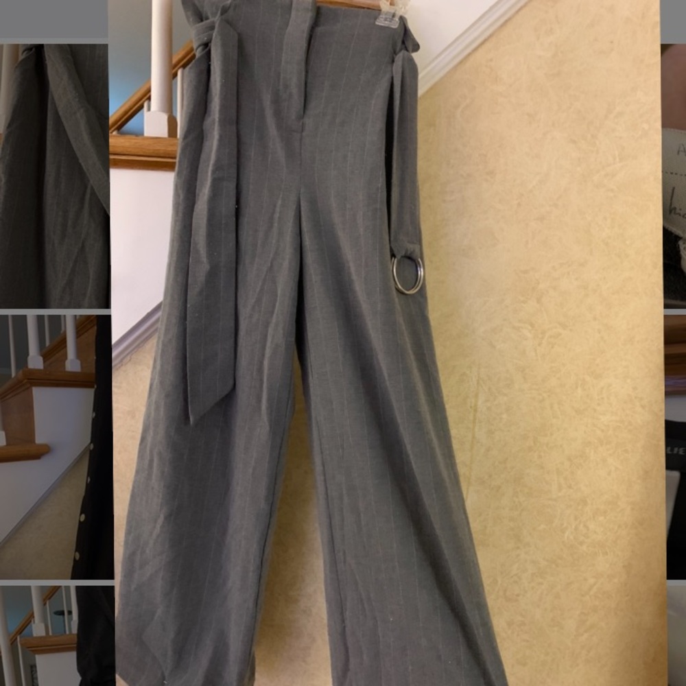 Grey Wide Leg Pants
